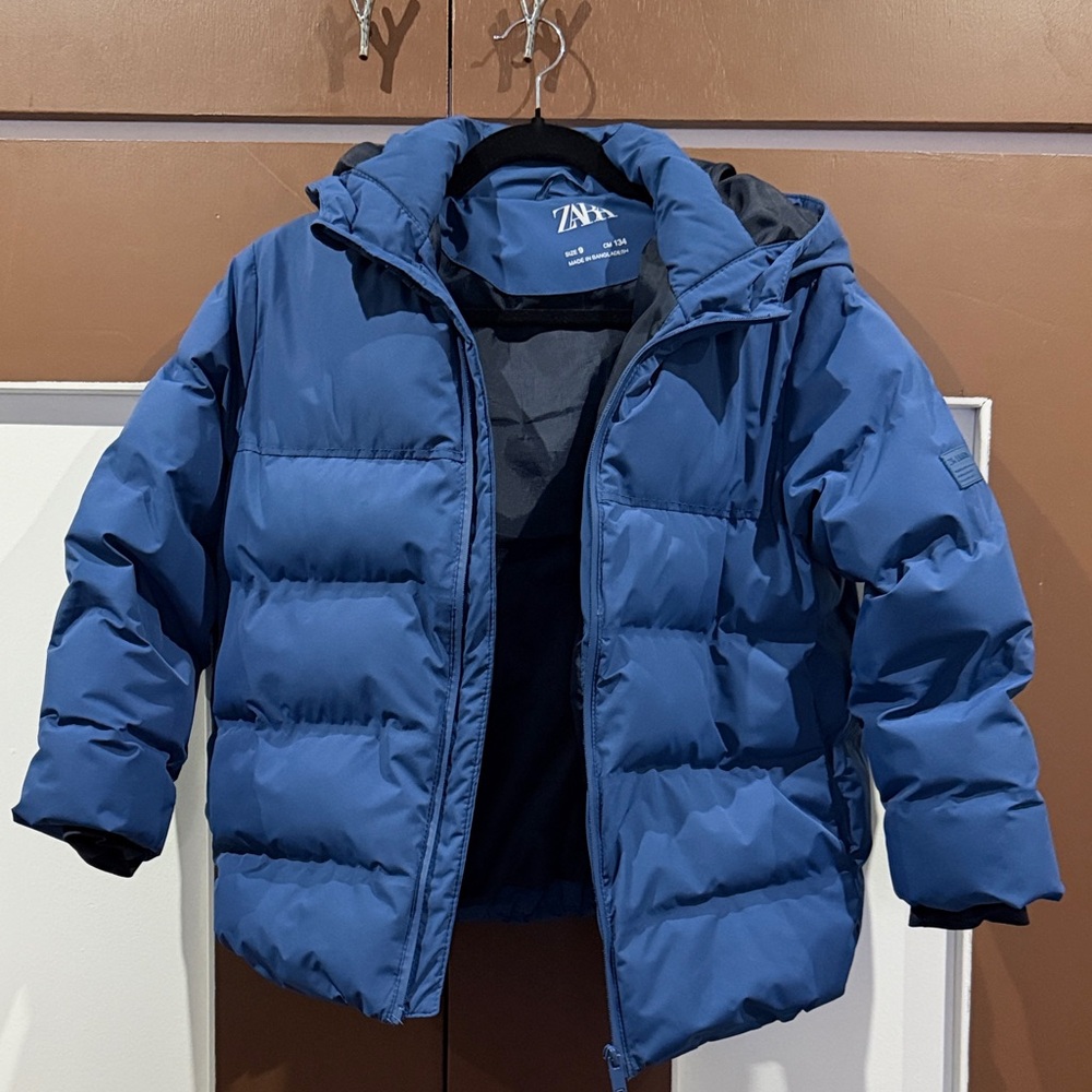 Zara Kids Blue Puffer Jacket
